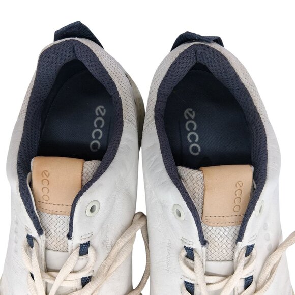 ECCO Golf Shoes HYDROMAX Mens 13-13.5 US EU 47 White Leather Spikeless Lace Up - Picture 6 of 9